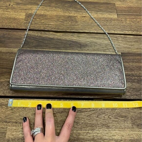 SPARKLE clutch with chain strap. Gun metal in colour. Holds a lot! New condition - Picture 2 of 6